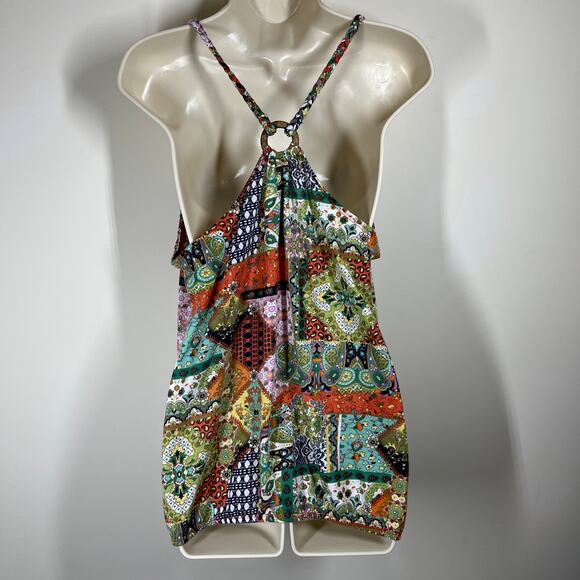 Whimsical Boho-Chic Top Juniors Sz XL (15-17) Beaded Free Spirits Patchwork - Picture 16 of 16